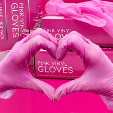 Load image into Gallery viewer, Color Trak 100PK PINK VINYL DISPOSABLE GLOVES
