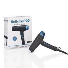 Load image into Gallery viewer, Babyliss Pro NANO TITANIUM™ LIMITED EDITION BLACK &amp; BLUE PROFESSIONAL HIGH-SPEED DUAL IONIC DRYER
