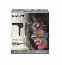 Load image into Gallery viewer, BaByliss Pro Pistol-Grip Dryer & Flat Iron 1" Gift Box