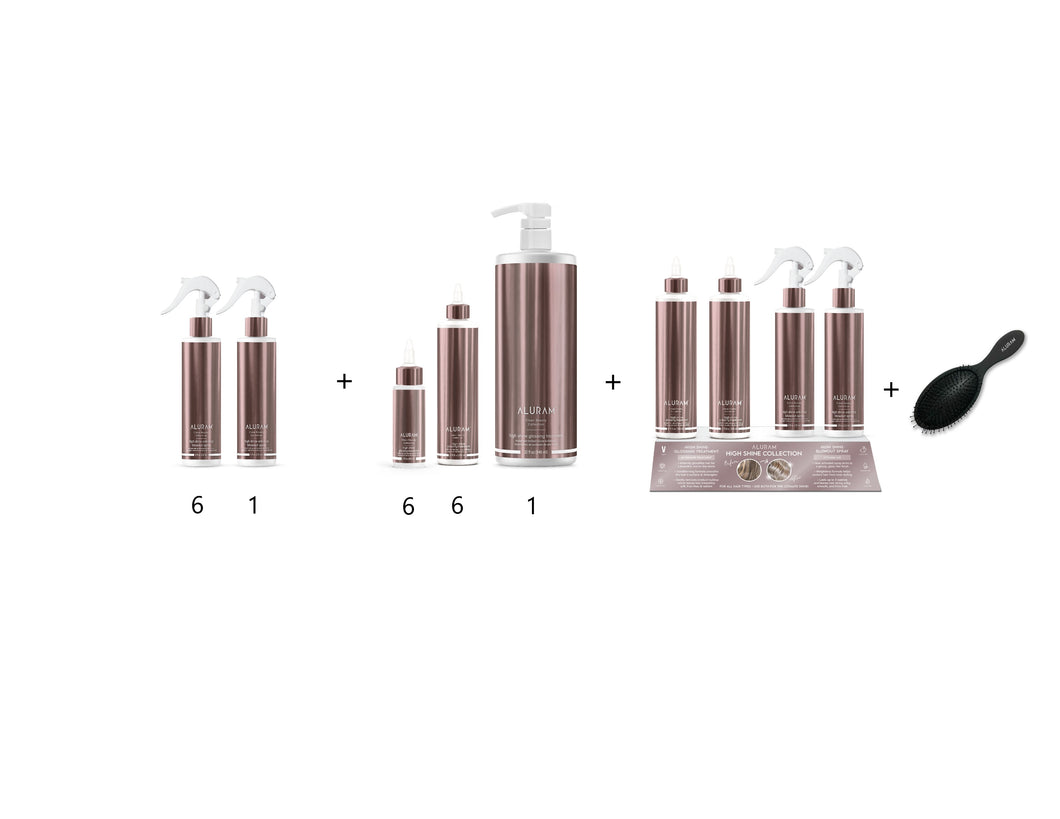 Aluram High Shine Anti-Frizz Blowout Spray Kit
