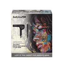 Load image into Gallery viewer, BaByliss Pro Pistol-Grip Dryer &amp; Flat Iron 1&quot; Gift Box
